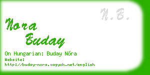 nora buday business card